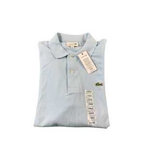 Lacoste Light Blue Cotton S/S Men's Polo Shirt Size Large NWT